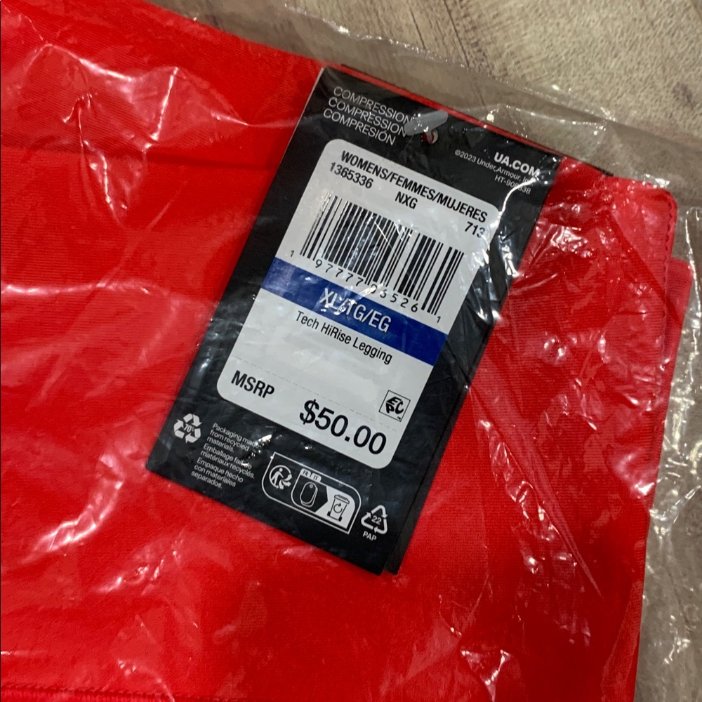 Under Armour Bright Red Tech Leggings